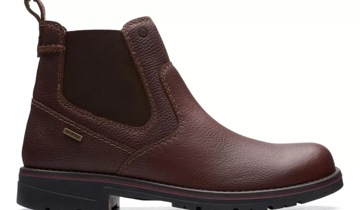 Clarks Bottes^Botte Chelsea Impermeable Morris Up Pour Hommes